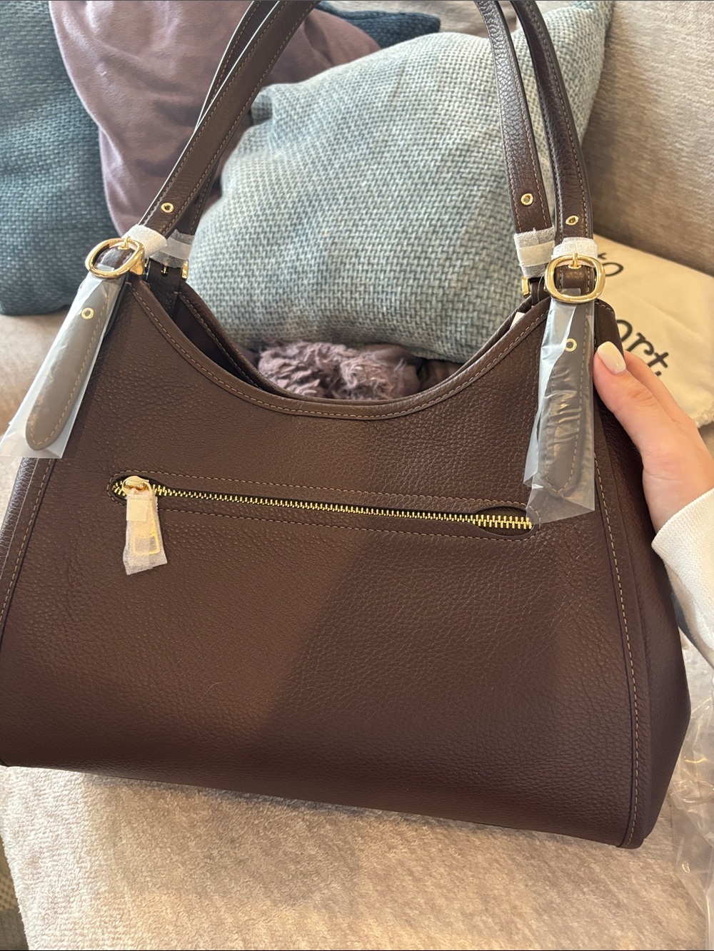 Coach Erin Shoulder Bag in Dark Brown - Picture 6 of 7
